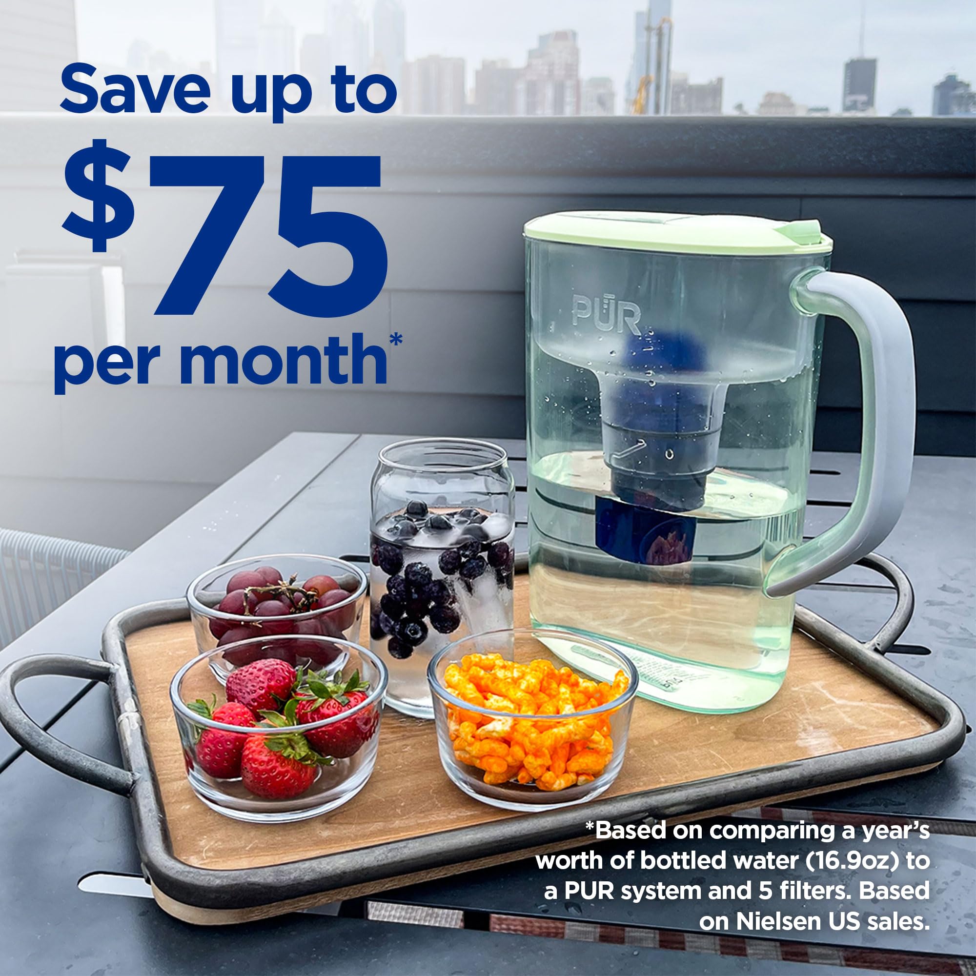 Amazon | PUR Water Pitcher Filtration System, 7 Cup, Lime [video